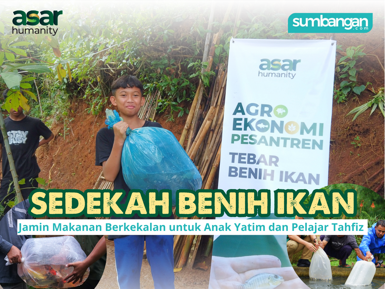 SEDEKAH BENIH IKAN JAMIN MAKANAN BERKEKALAN ANAK YATIM DAN PELAJAR TAHFIZ