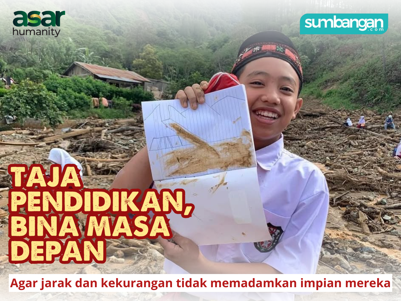 SEDEKAH PENDIDIKAN UNTUK ANAK DI KAWASAN SUKAR DIJANGKAU