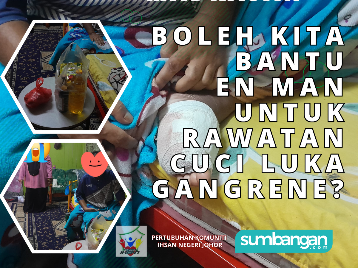 AYUH KITA BANTU EN MAN UNTUK MENCUCI LUKA AKIBAT GANGRENE