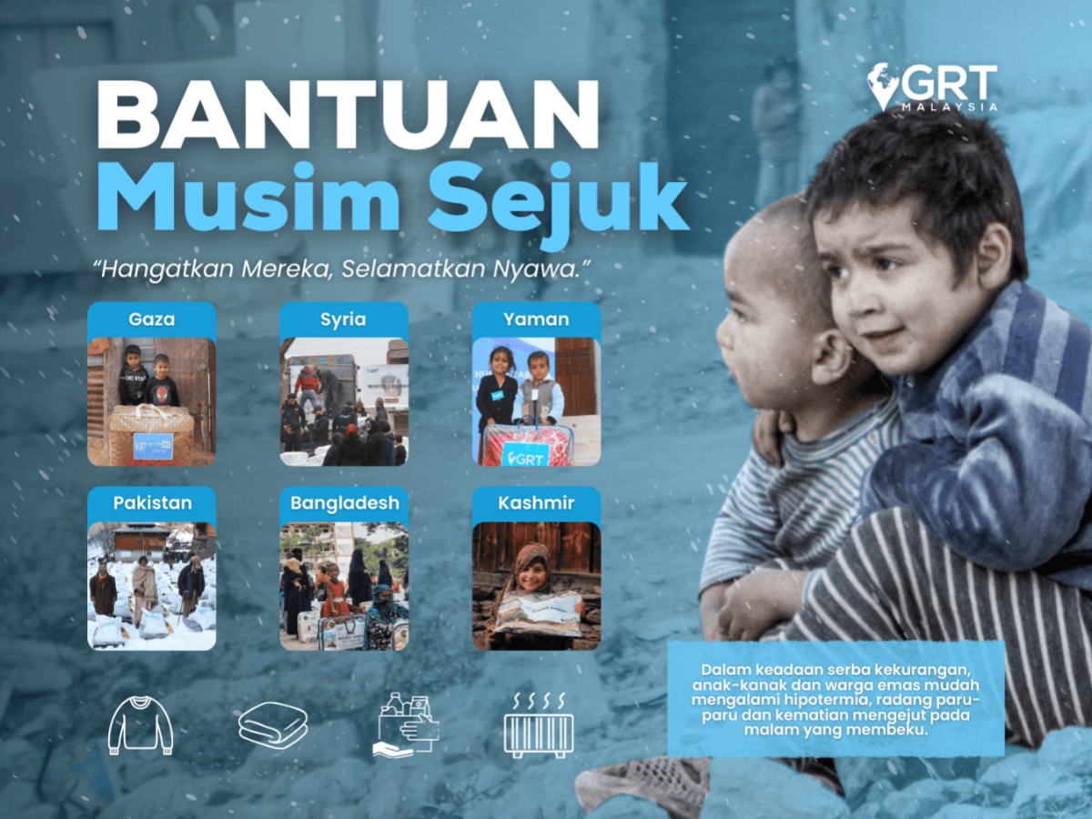 BANTUAN MUSIM SEJUK GAZA SYRIA YEMEN PAKISTAN BANGLADESH KASHMIR