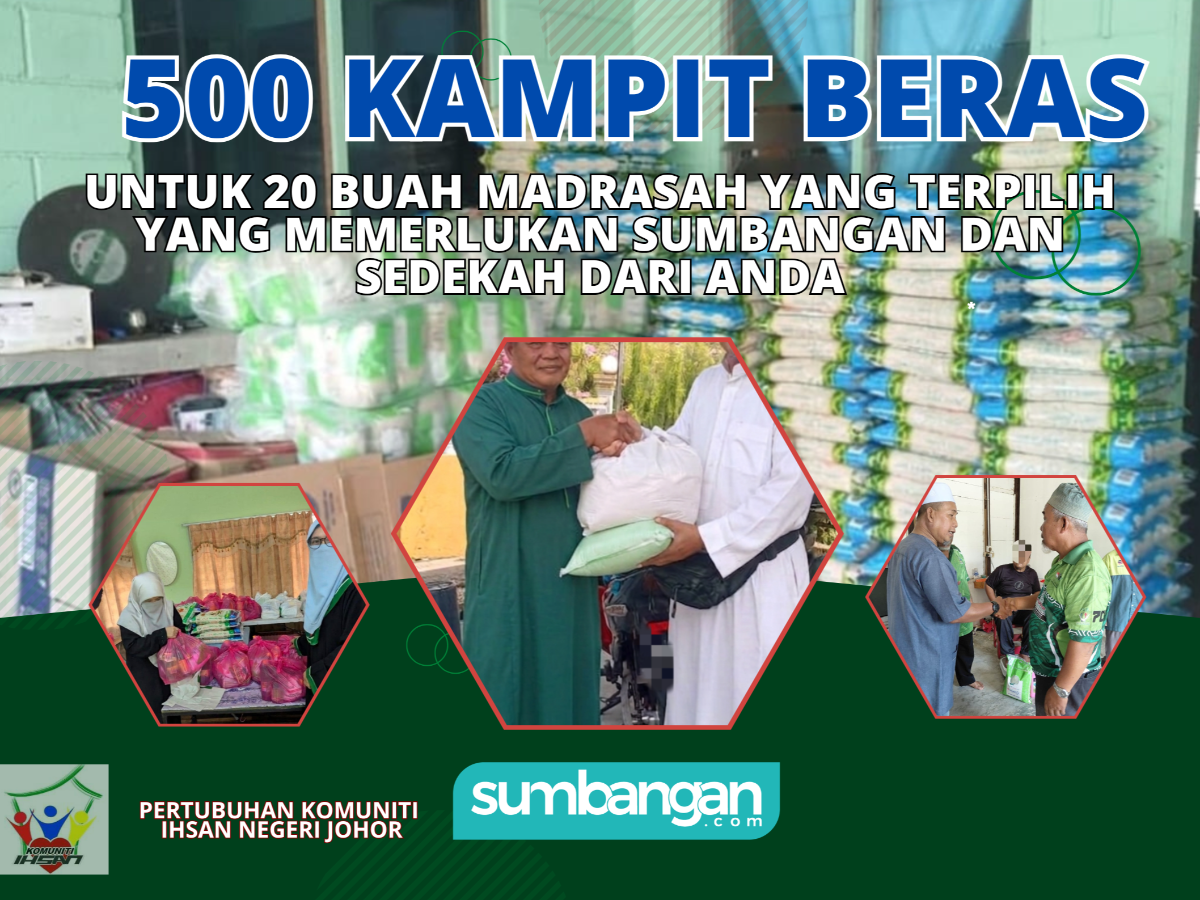 SUMBANGAN 500 KAMPIT BERAS UNTUK MADRASAH TERPILIH