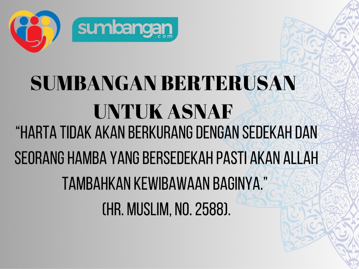 BANTUAN BERTERUSAN ASNAF SAKIT ZON TENGAH SARAWAK